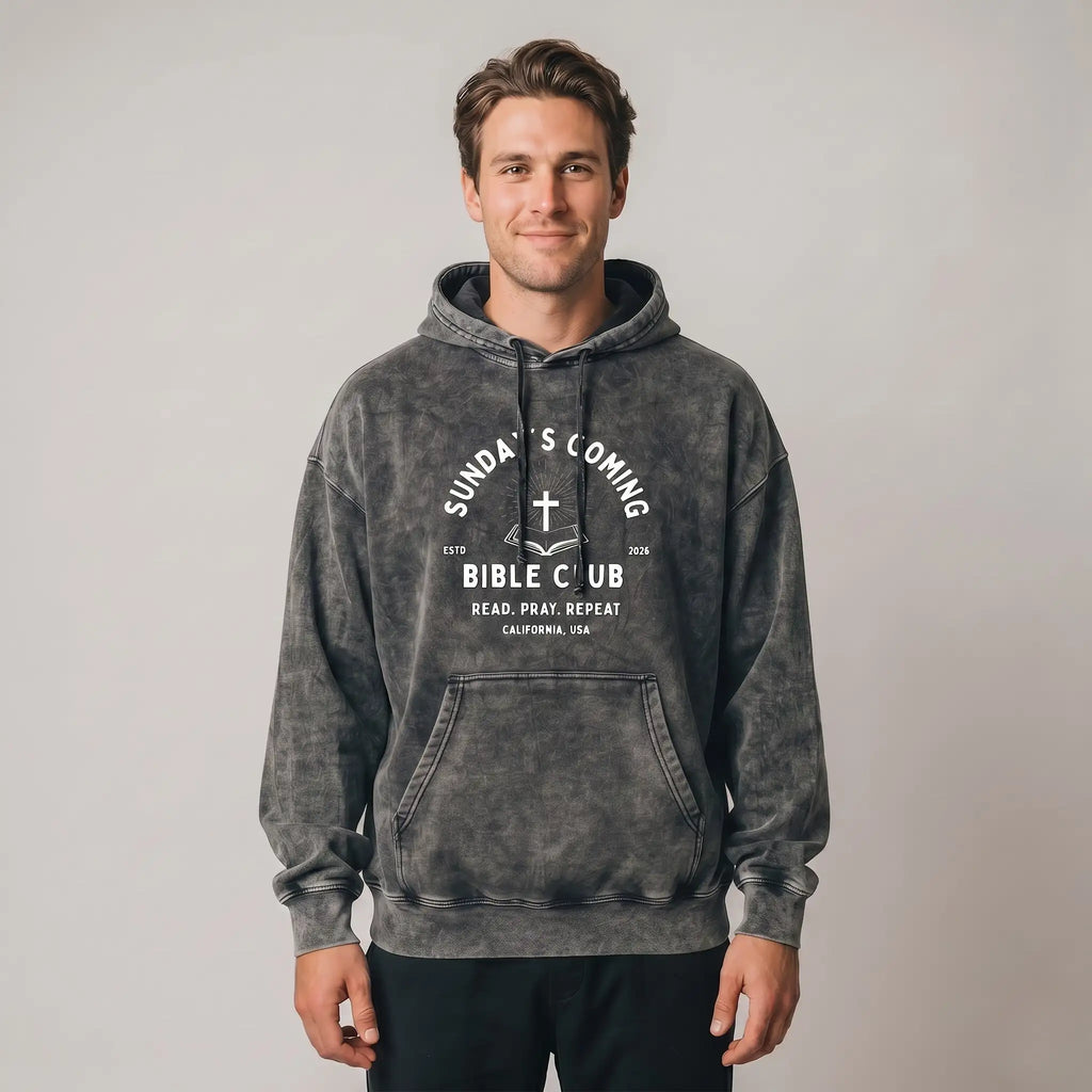Bible Club Mineral Wash Hoodie