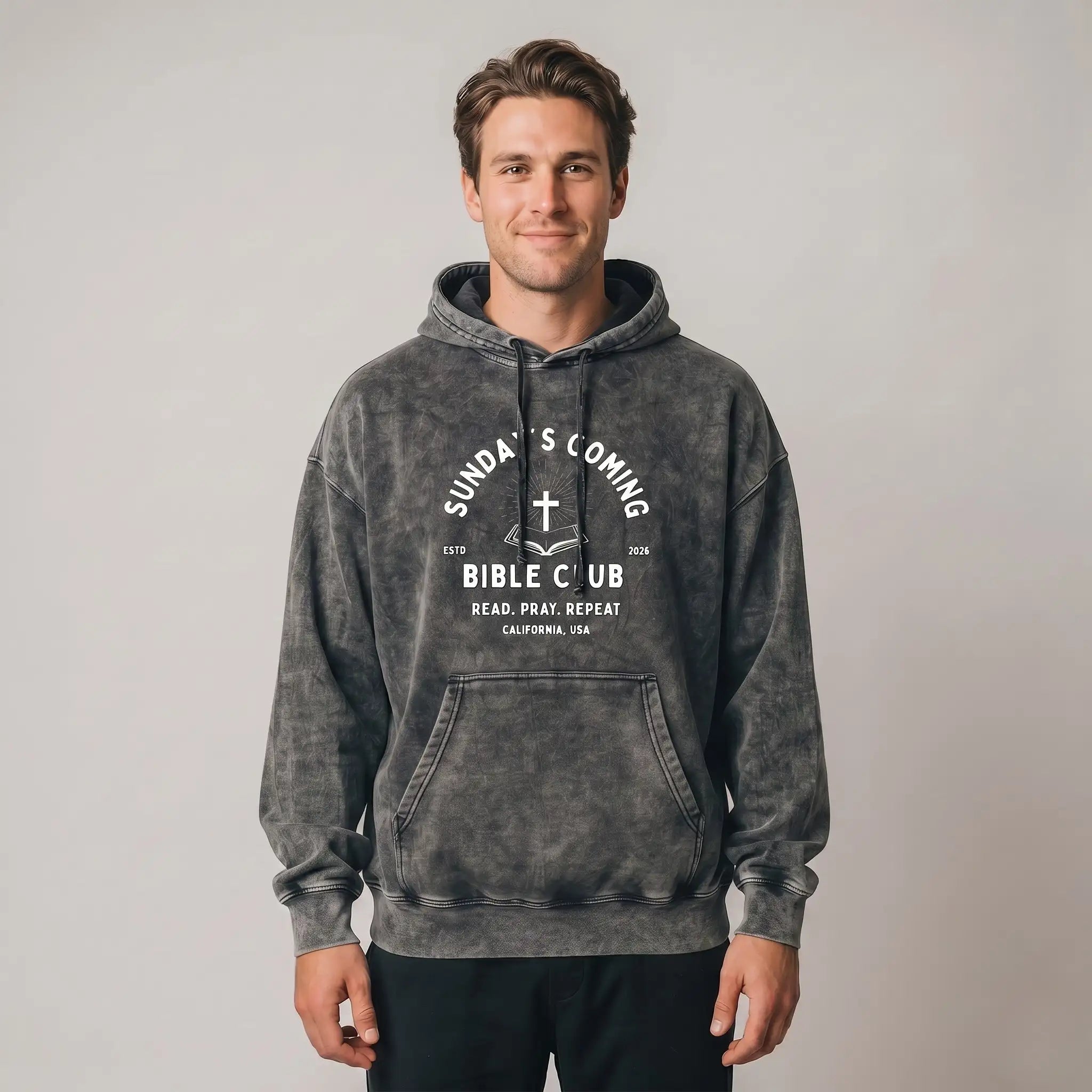 Bible Club Mineral Wash Hoodie