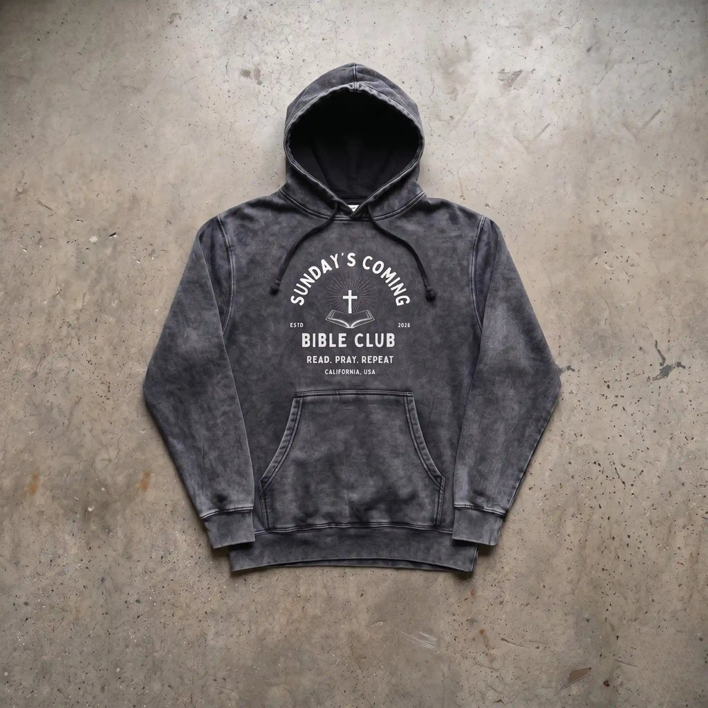 Bible Club Mineral Wash Hoodie