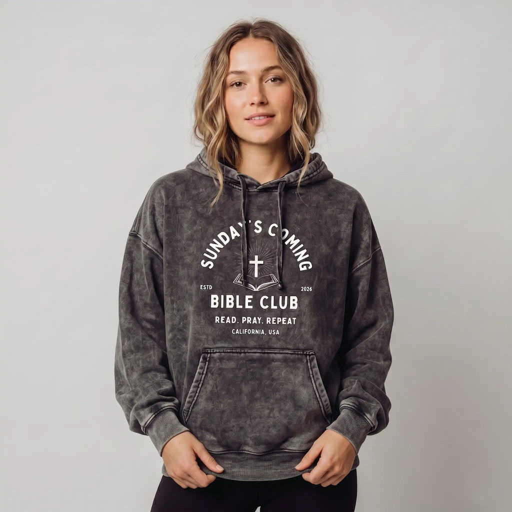 Bible Club Mineral Wash Hoodie