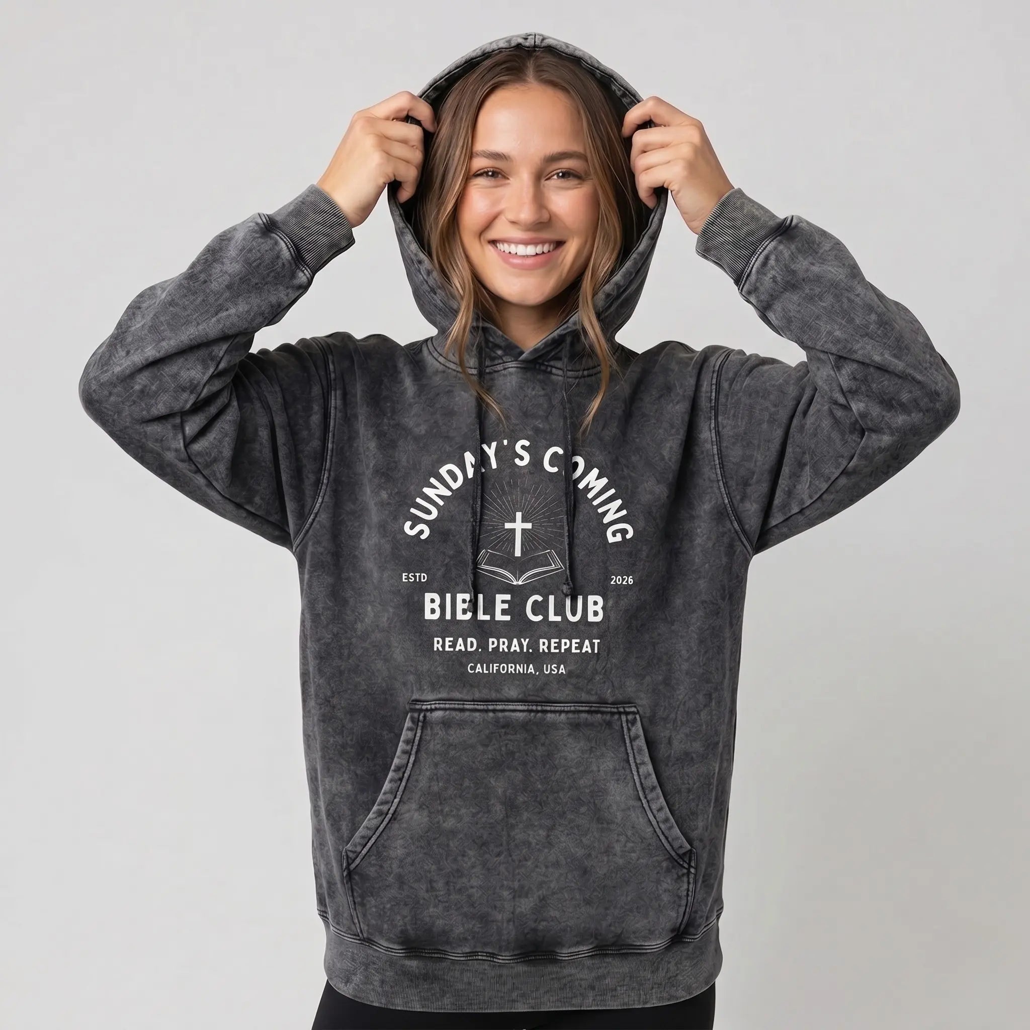 Bible Club Mineral Wash Hoodie