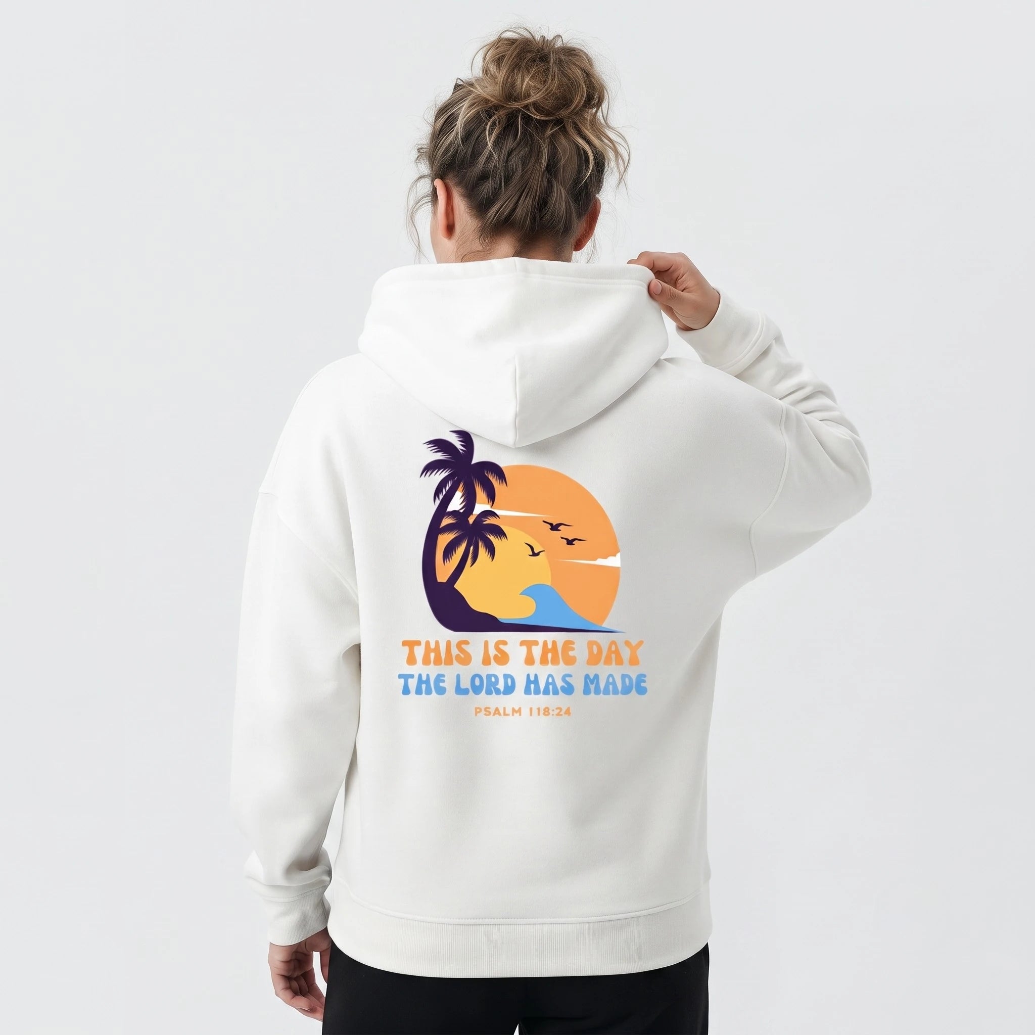 Psalm 118 24 Hoodie (White)