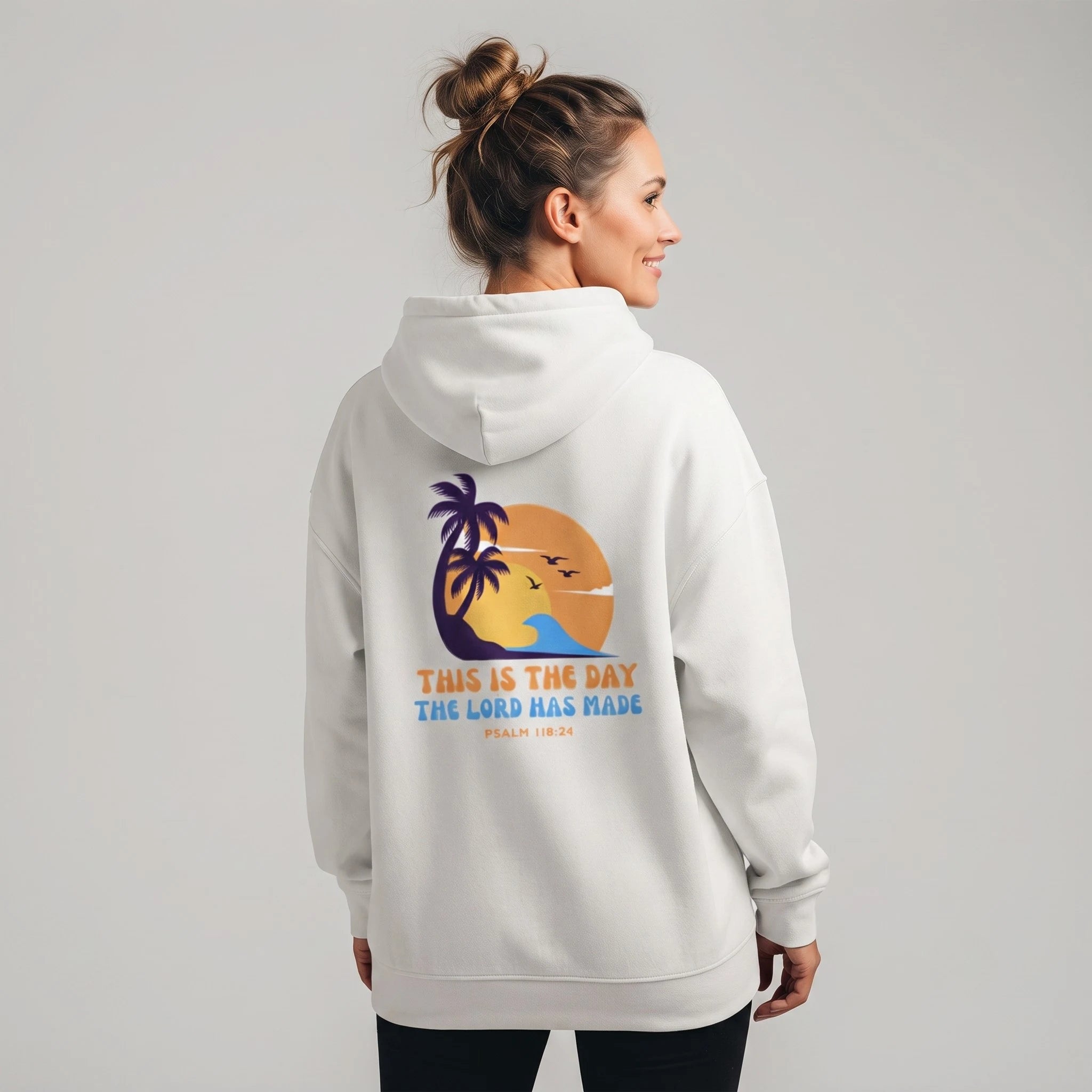 Psalm 118 24 Hoodie (White)
