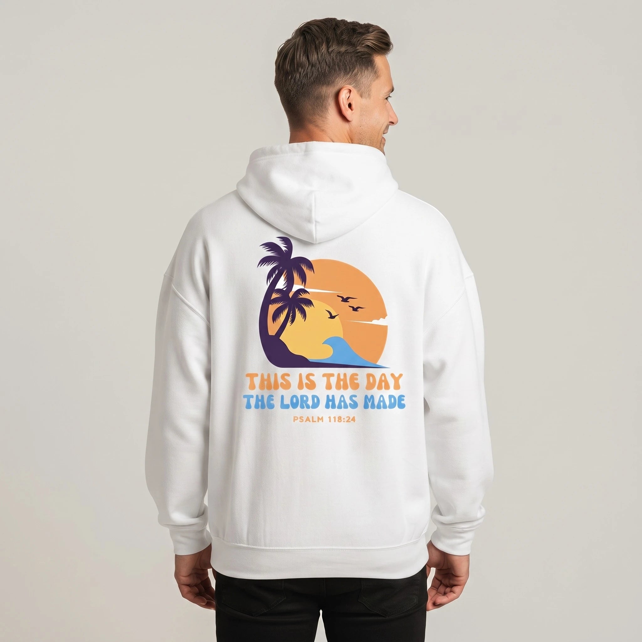 Psalm 118 24 Hoodie (White)