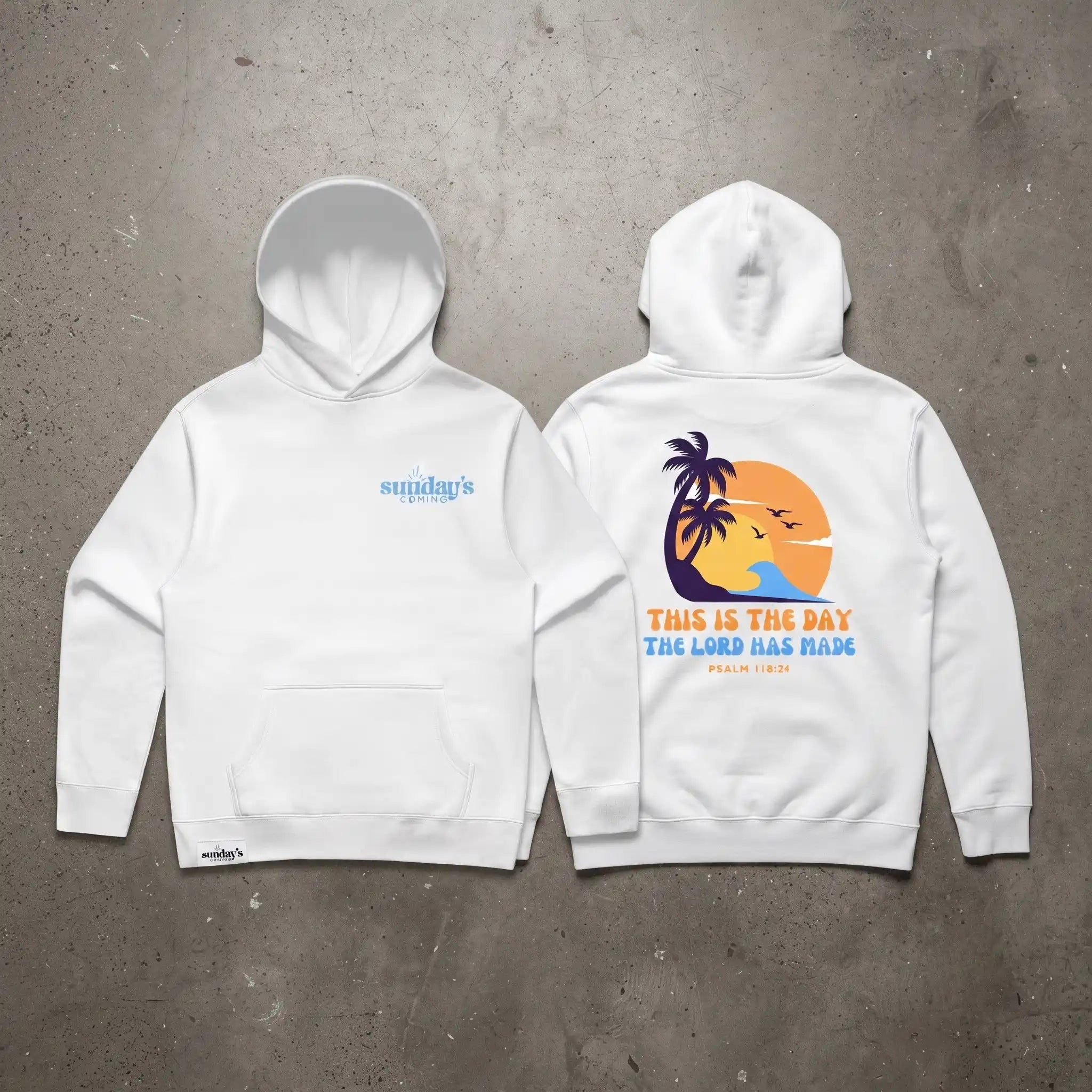 Psalm 118 24 Hoodie (White)